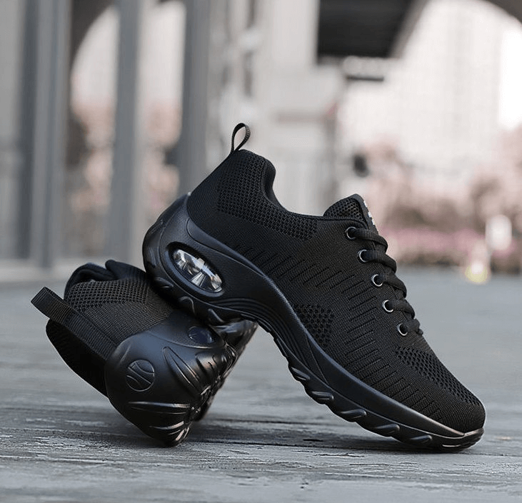 Stylish breathable women's sneakers with mesh air upper, EVA insole, and non-slip sole for superior comfort and performance.